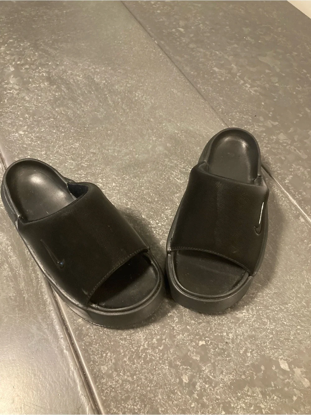 Nike Calm Elevation  Black womens slides